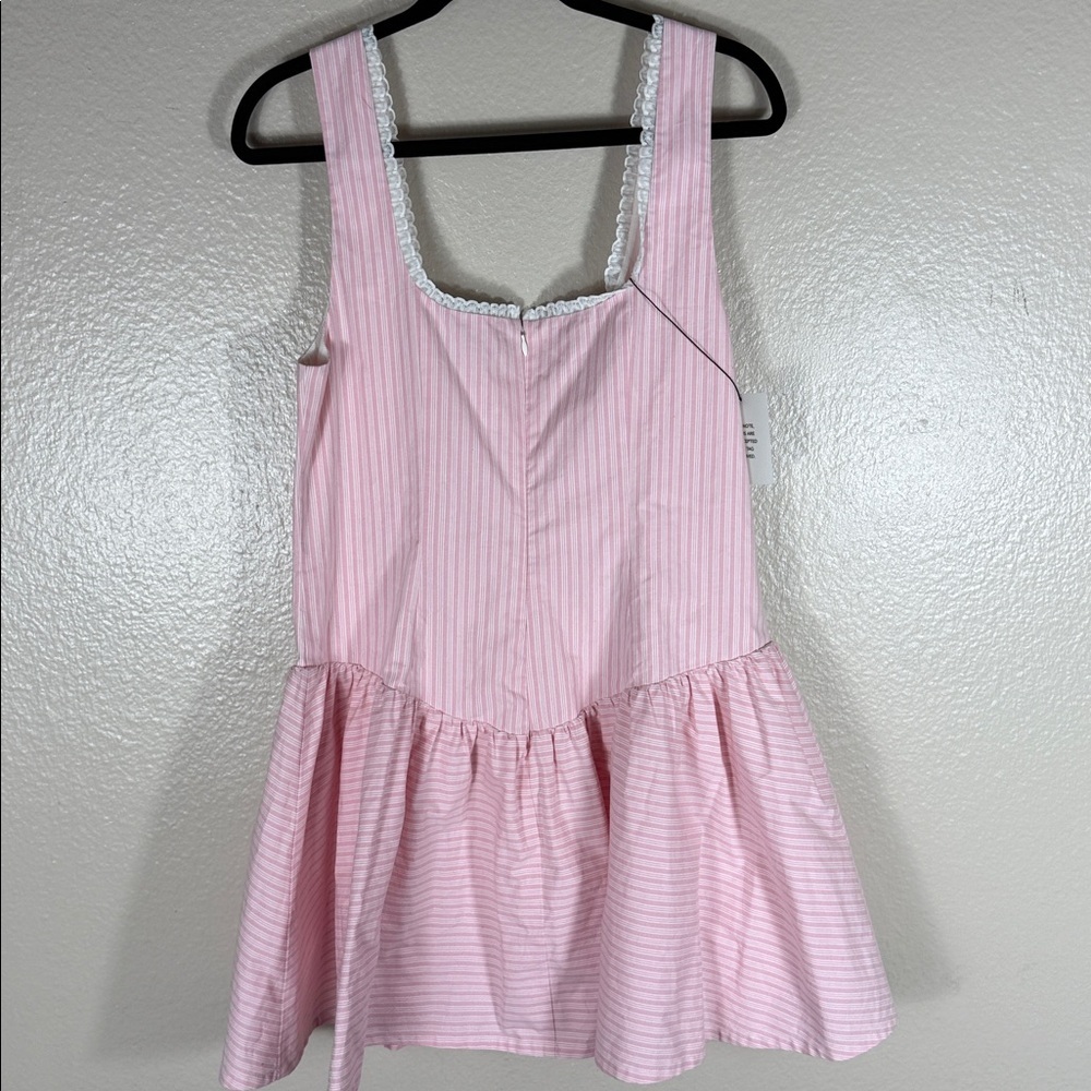 MAJORELLE Cynthia Mini Dress in Pink & White Stripe - Picture 7 of 8